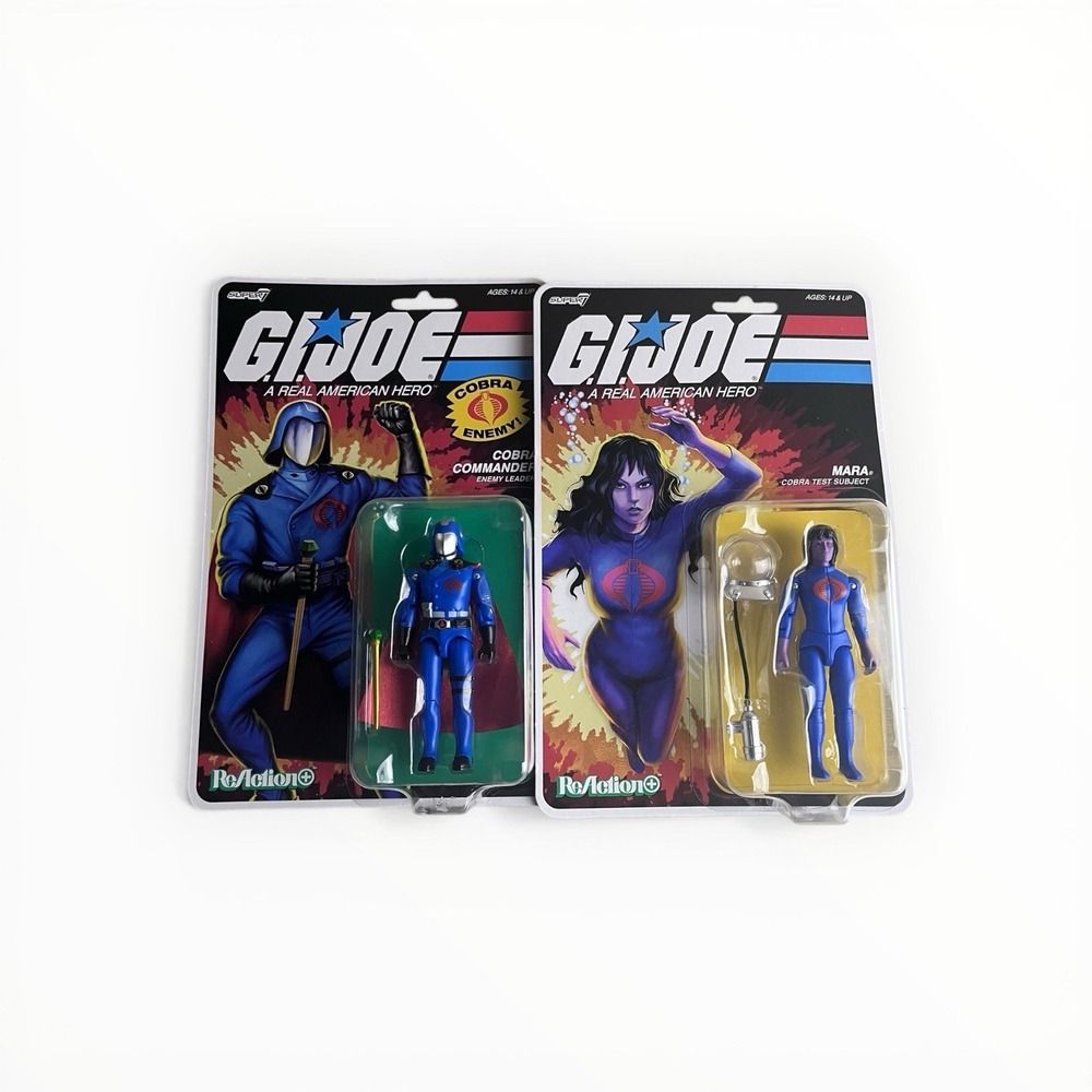 Super7 - G.I. Joe - ReAction+ Wv6 - Cobra Commander& Mara (Movie, Black Cape)